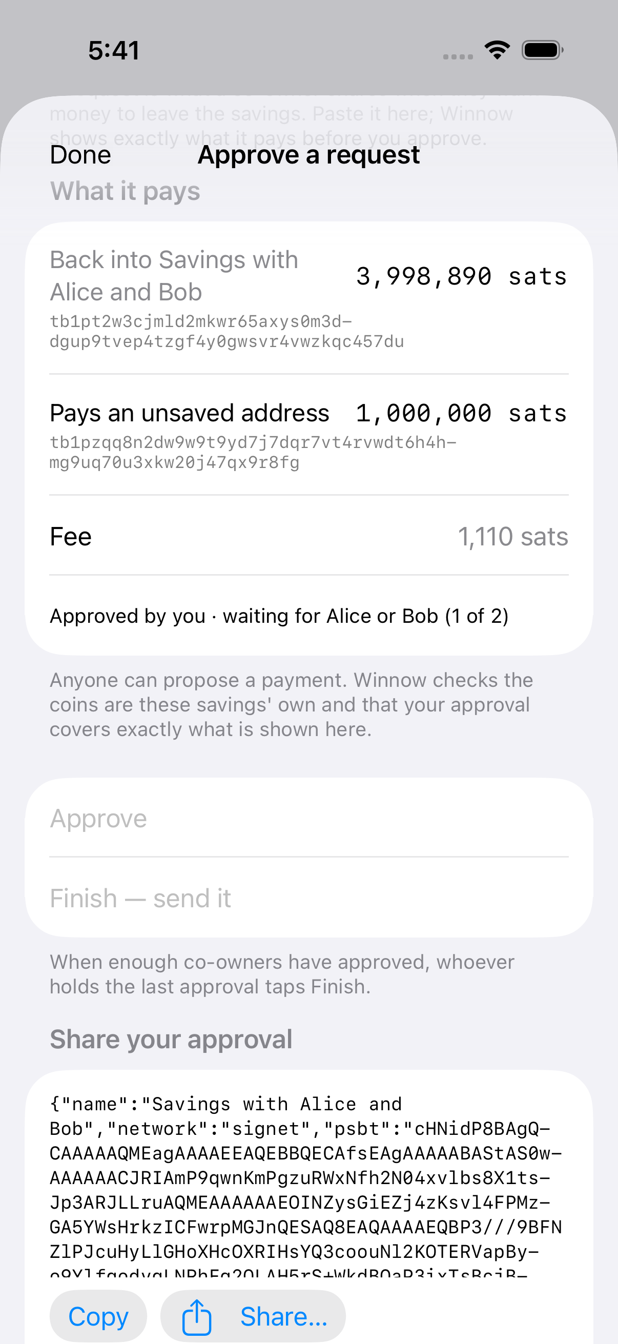 Winnow on iPhone: one approval so far.