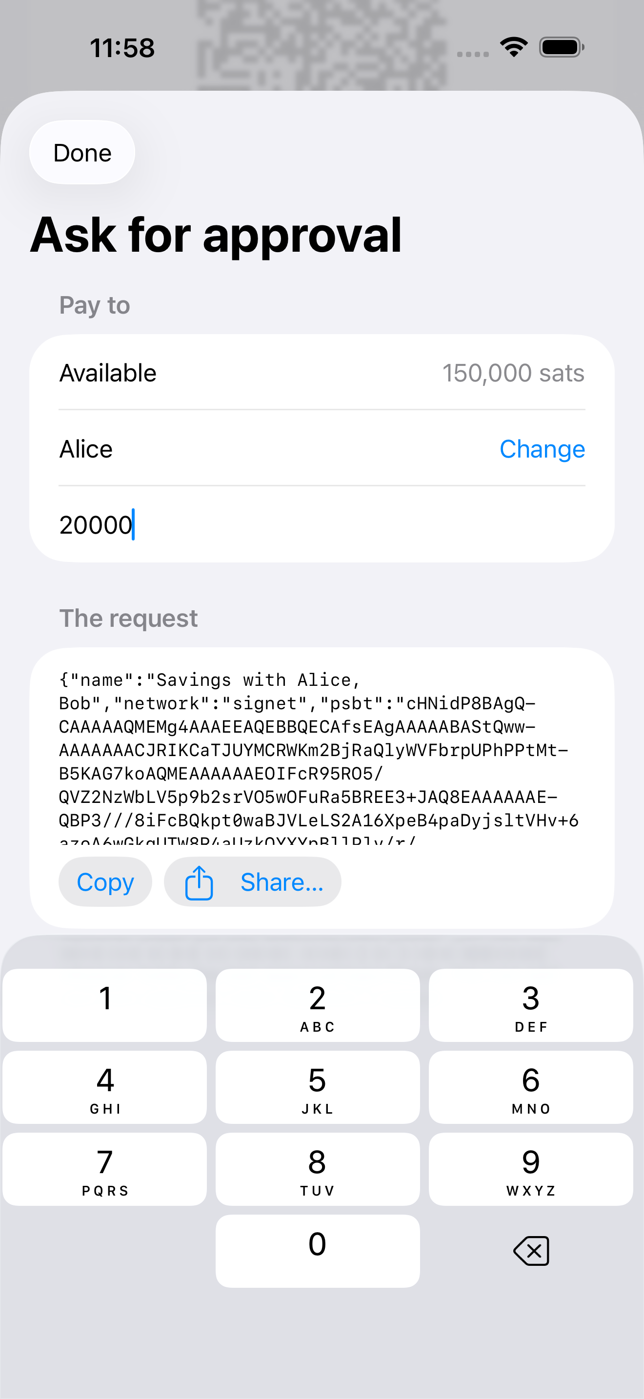 Hold savings together in the signet test app.