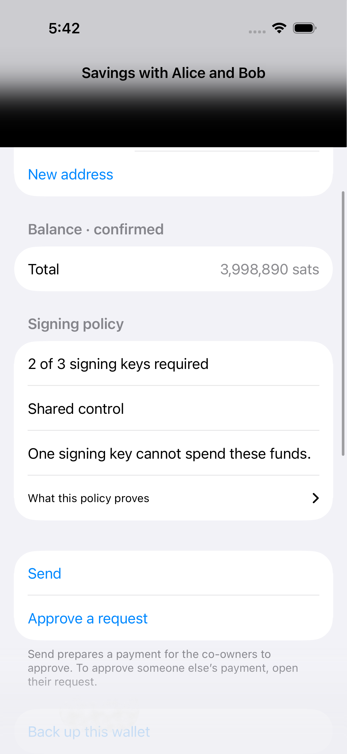 Shared savings in the real Winnow app.