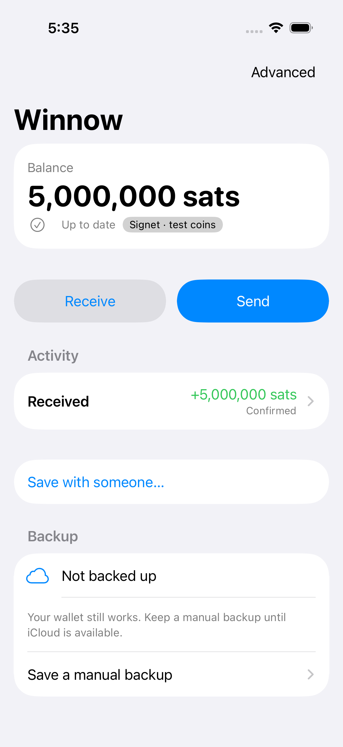 Your everyday wallet in the real Winnow app.
